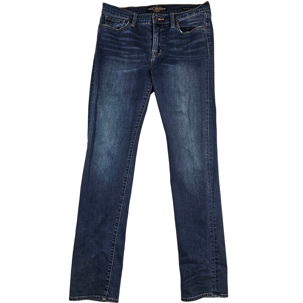 Lucky Brand Brooke Straight Leg Jeans Womens 10/30 Regular Medium Wash Denim